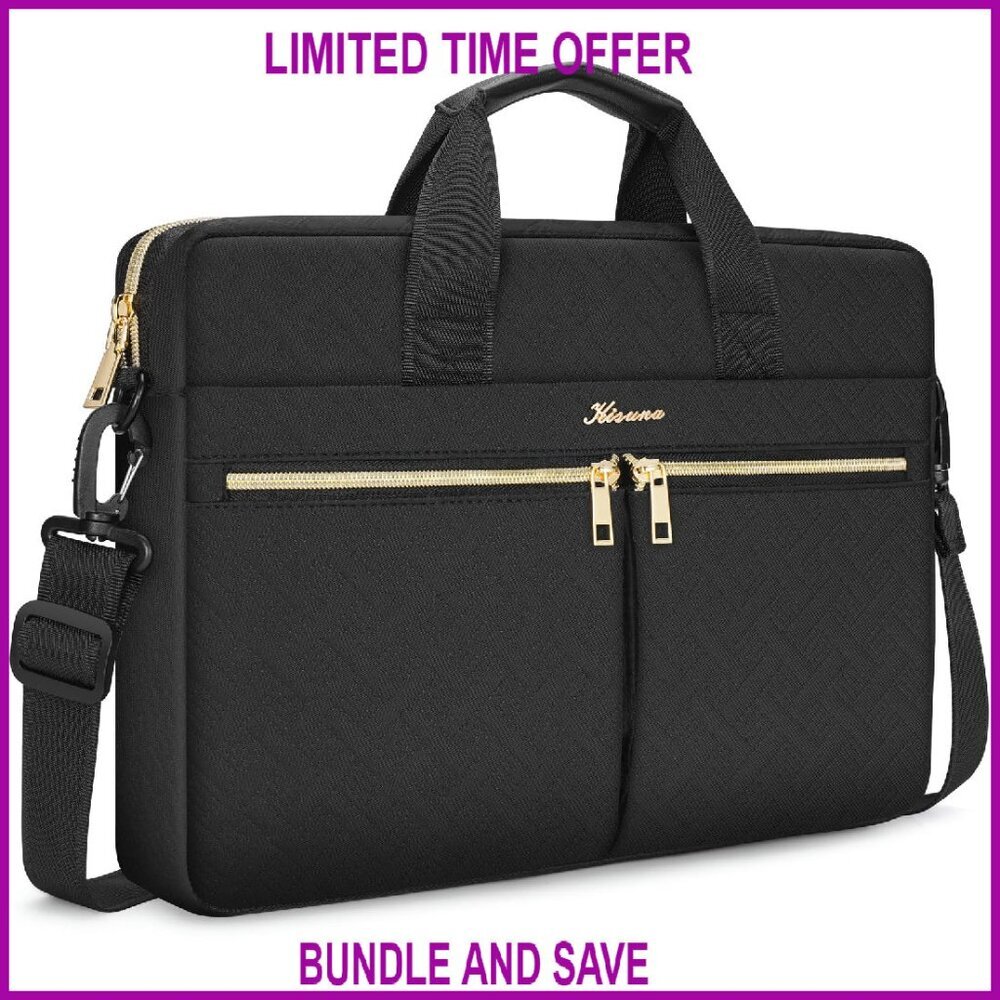 17.3 Inch Laptop Sleeve Case with Shoulder Strap Multiple Pockets
